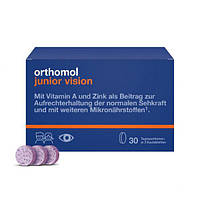 Orthomol Junior Vision, Ортомол Джуниор Вижн (Жевальные Таблетки Черника-Персик)