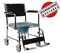 Коляска інвалідна Karadeniz Medikal G125, з санітарним оснащенням, без двигуна, санітарне крісло-візок