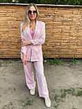 Жіночий розовий турецький костюм Raw на літо, фото 3