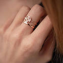 Кільце "Клевер" у червоному золоті (фіаніти) 
к07350 Zipexpert ZIPEXPERT, фото 2