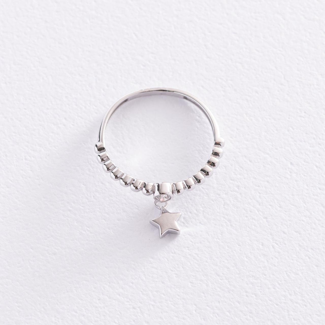 Золоте кільце "Зірочка" з фіанітом к06825 Zipexpert ZIPEXPERT, фото 1