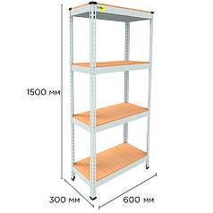 Металевий стелаж MRL-1500 ( 600x300) білий