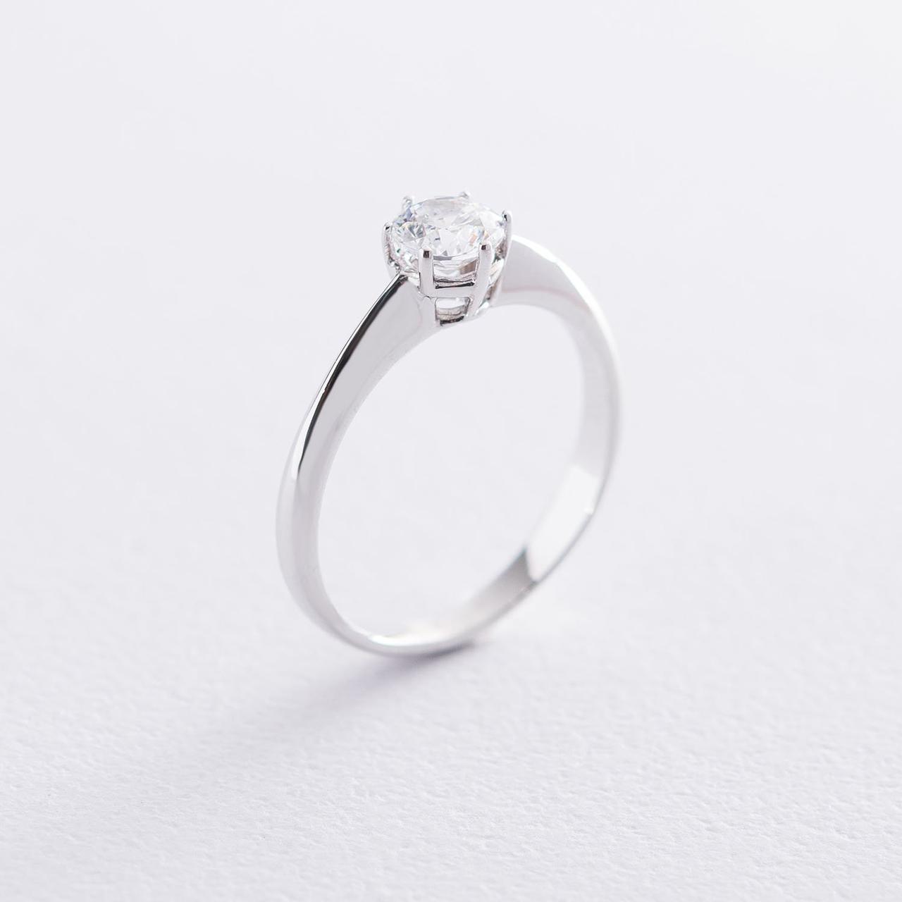 Помоловічне кільце в білому золоті (куб.
цирконій Swarovski) к06311 Zipexpert ZIPEXPERT, фото 1