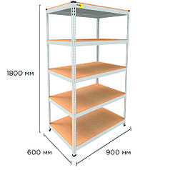 Металевий стелаж MRL-1800 ( 900x600) білий