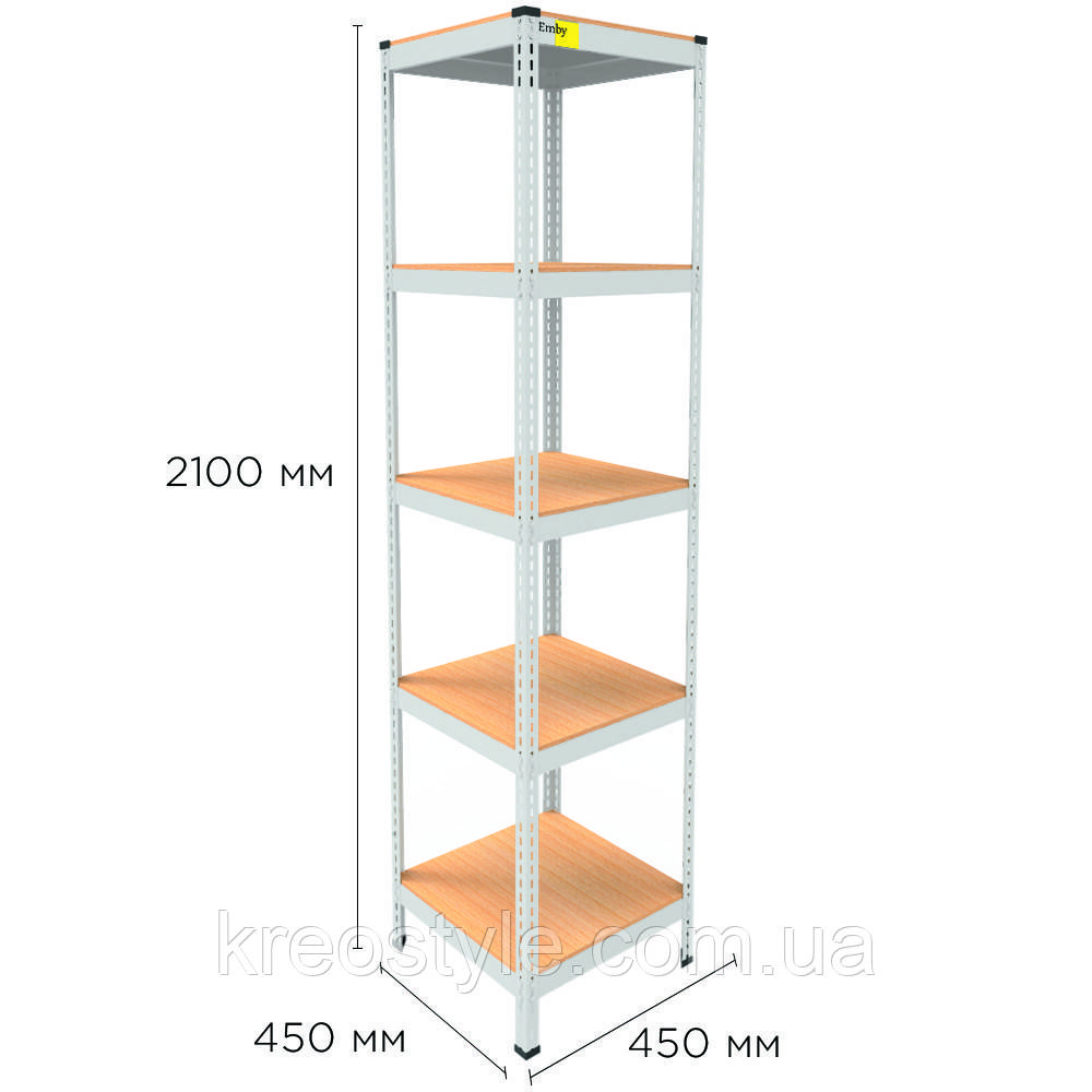 Металевий стелаж MRL-2100 ( 450x450) білий