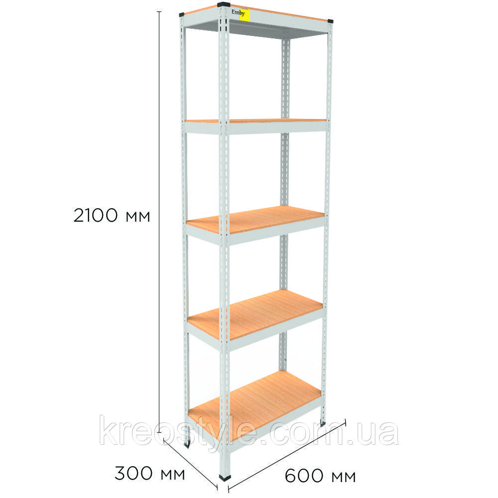 Металевий стелаж MRL-2100 ( 600x300) білий