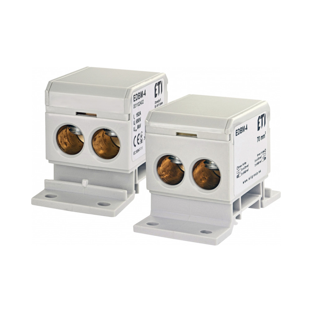 Блок розподільчий ETI EDBM-4 (192А, 1500V AC/DC, OUT: 3x4-70) 1102402