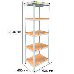 Металевий стелаж MRL-2100 ( 600x450) білий