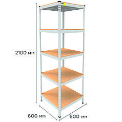 Металевий стелаж MRL-2100 ( 600x600) білий