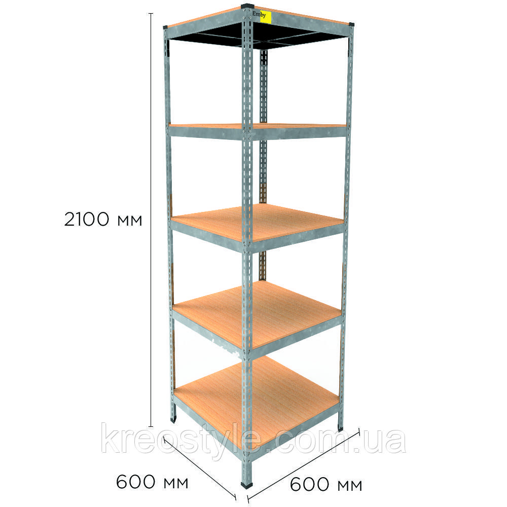 Металевий стелаж MRL-2100 ( 600x600) оцинкований