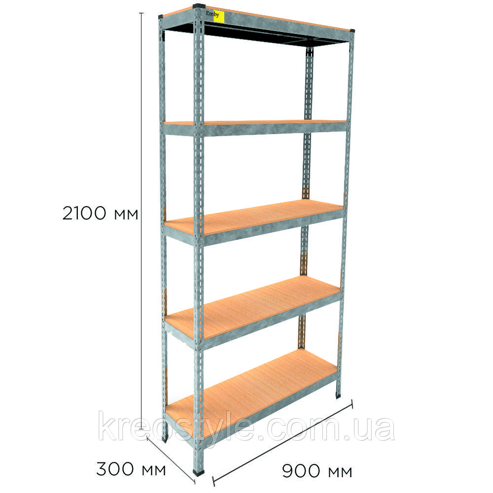 Металевий стелаж MRL-2100 ( 900x300) оцинкований