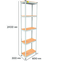 Металевий стелаж MRL-2400 ( 600x300) білий