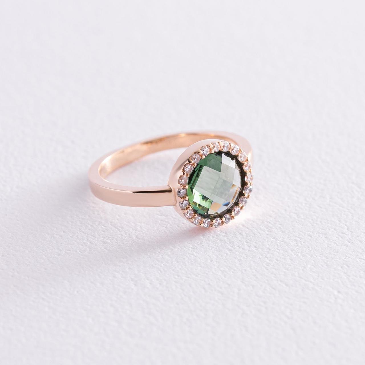 Золоте кільце із зеленим і білими фіанітами
к06829 Zipexpert ZIPEXPERT, фото 1