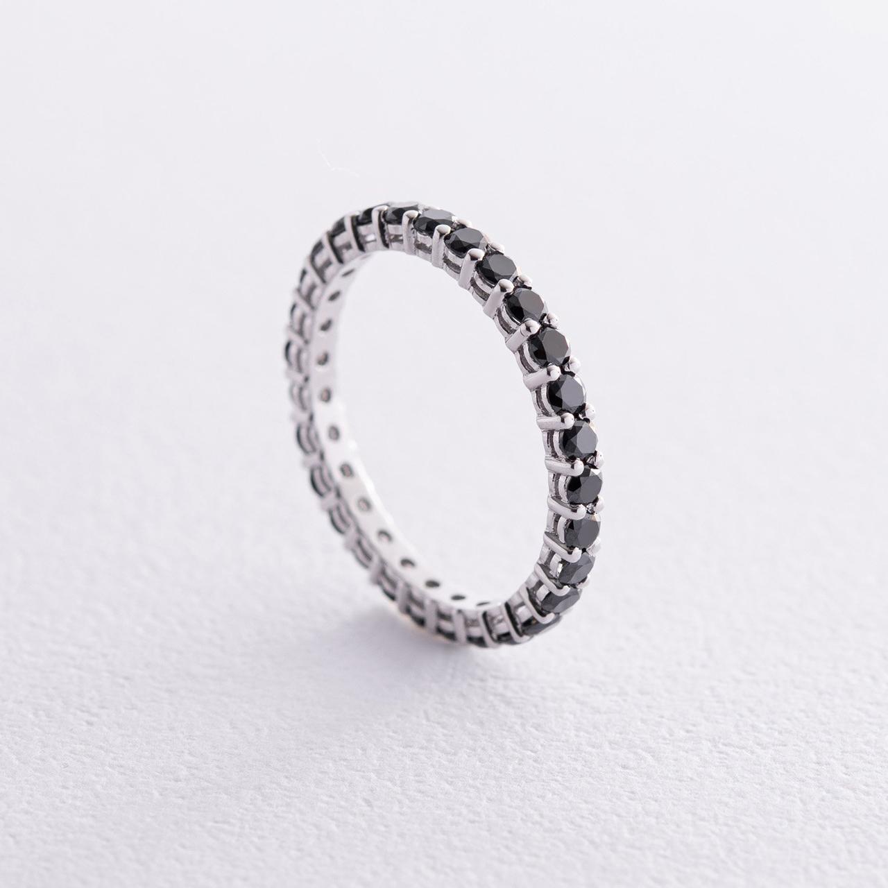 Золоте кільце з доріжкою чорних діамантів 
229781122 Zipexpert ZIPEXPERT, фото 1