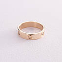 Кільце "Love" в жовтому золоті (фіаніти) к07139 Zipexpert ZIPEXPERT, фото 5