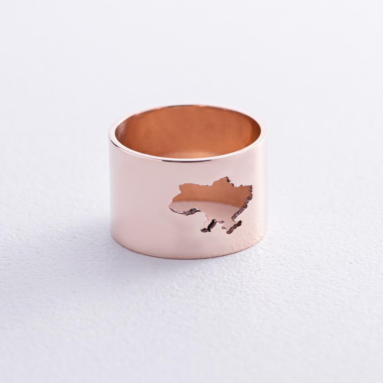 Кільце "Моя Україна" у червоному золоті к07039 Zipexpert ZIPEXPERT, фото 1