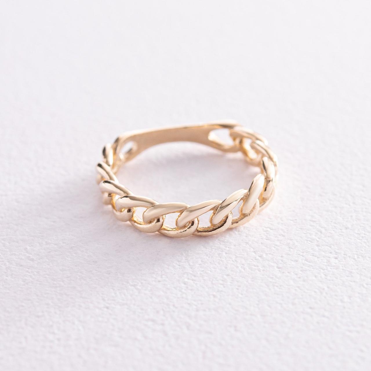 Кільце "Ціпочка" в жовтому золоті к07190 Zipexpert ZIPEXPERT, фото 1