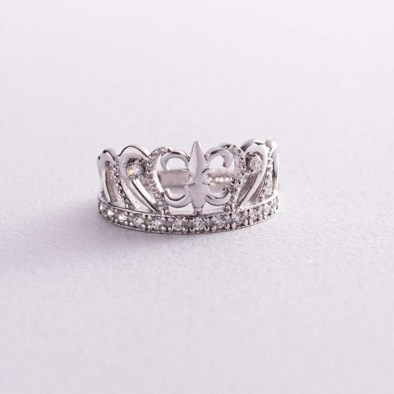 Золоте кільце "Корона" з фіанітами к04665 Zipexpert ZIPEXPERT, фото 1