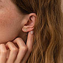 Сережки-пусети "Змії" в червоному золоті с07880 Zipexpert ZIPEXPERT, фото 5