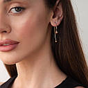 Золоті сережки "Вдихання" з кульками 
с07982 Zipexpert ZIPEXPERT, фото 3