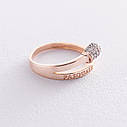 Золоте кільце "Спинка" (фіаніти) к06314 Zipexpert ZIPEXPERT, фото 3