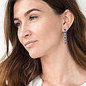 Золоті сережки (сапфір, діамант) зіб0122dkn Zipexpert ZIPEXPERT, фото 6