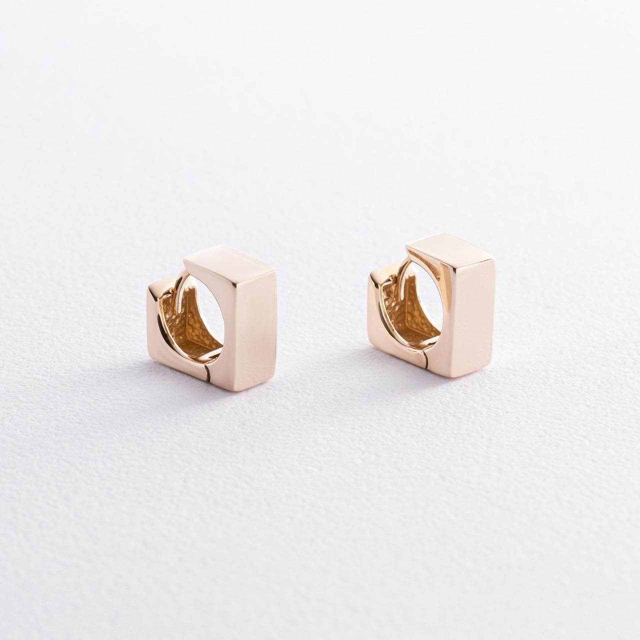 Сережки "Риска" в жовтому золоті с06953 Zipexpert ZIPEXPERT