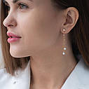 Золоті сережки Перли на ланцюжку с07257 Zipexpert ZIPEXPERT, фото 3