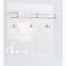 Вішалка настінна в передпокій з ДСП Аманда Глянець Білий Миро-Марк