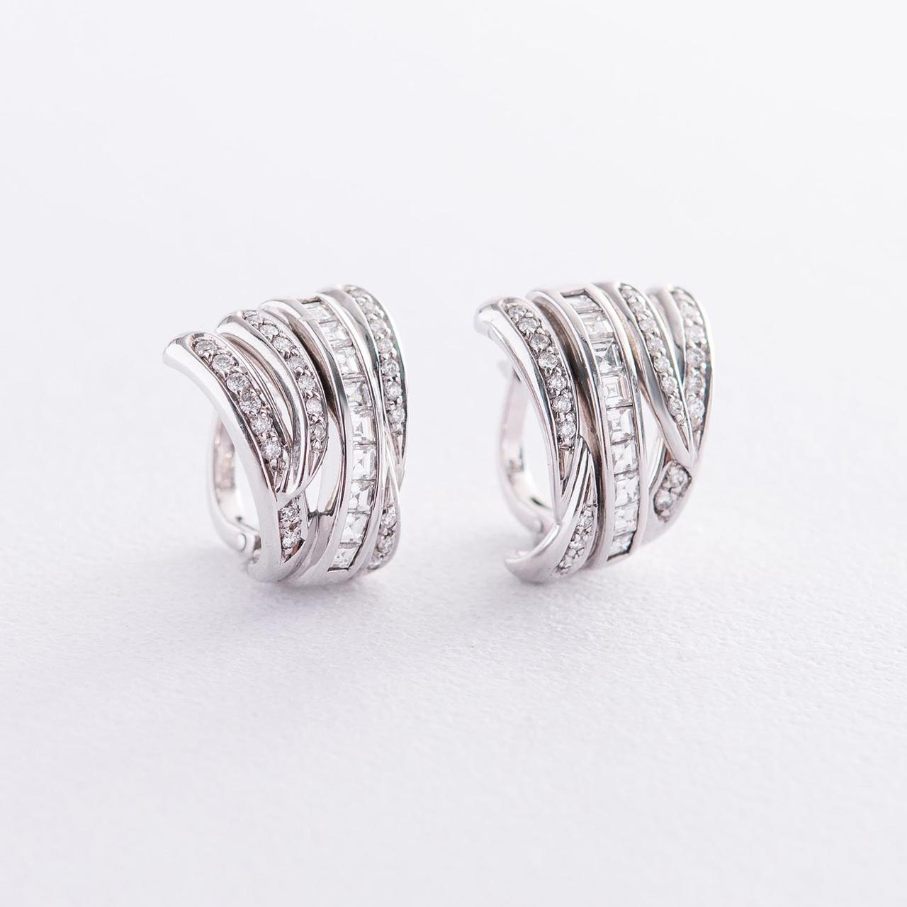 Золоті сережки з діамантами з1213 Zipexpert ZIPEXPERT, фото 1