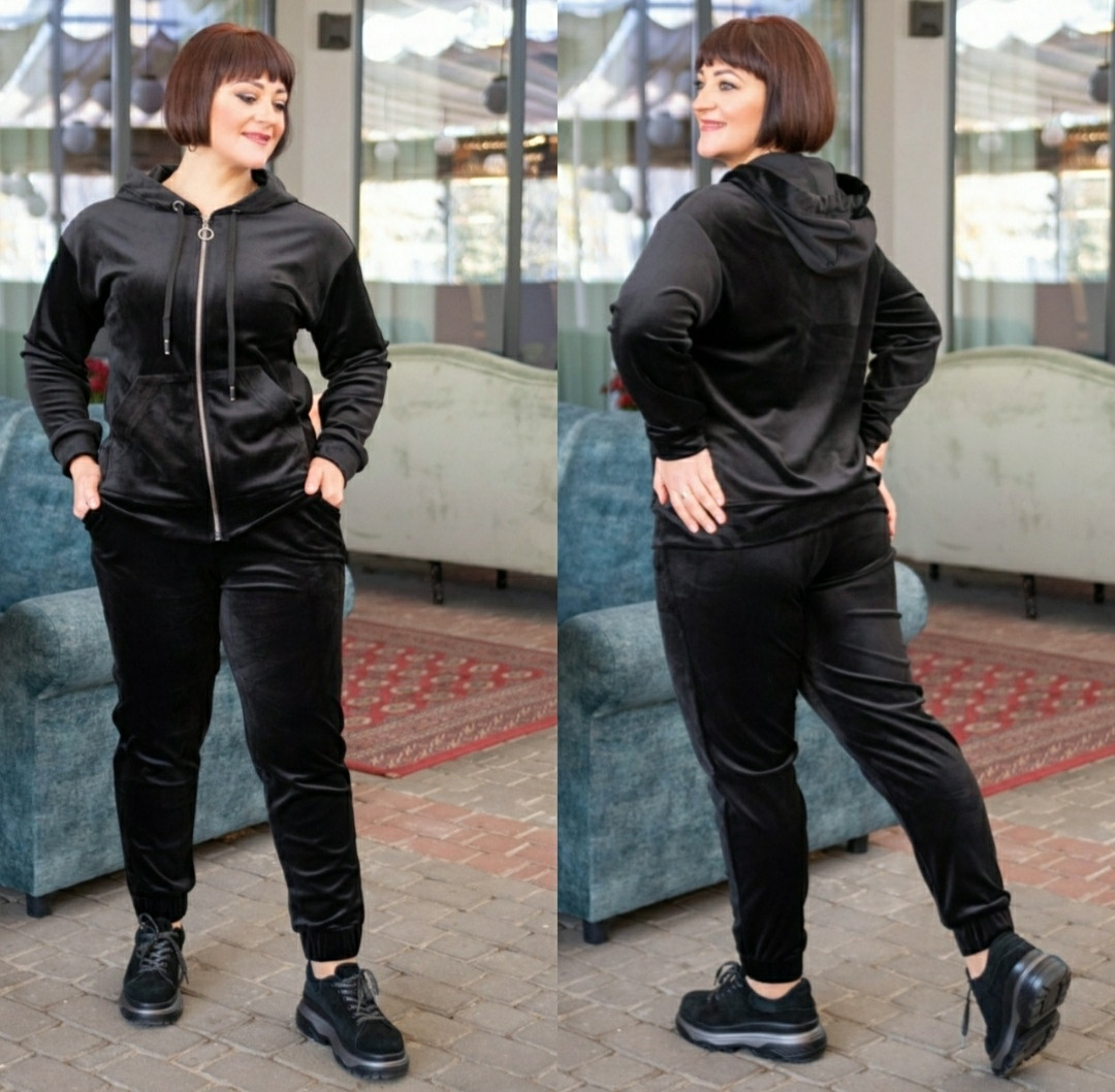 Жіночий костюм із м'якого велюру великі, фото 1