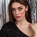 Сережки "Меліса" у жовтому золоті 07511 Zipexpert ZIPEXPERT, фото 3