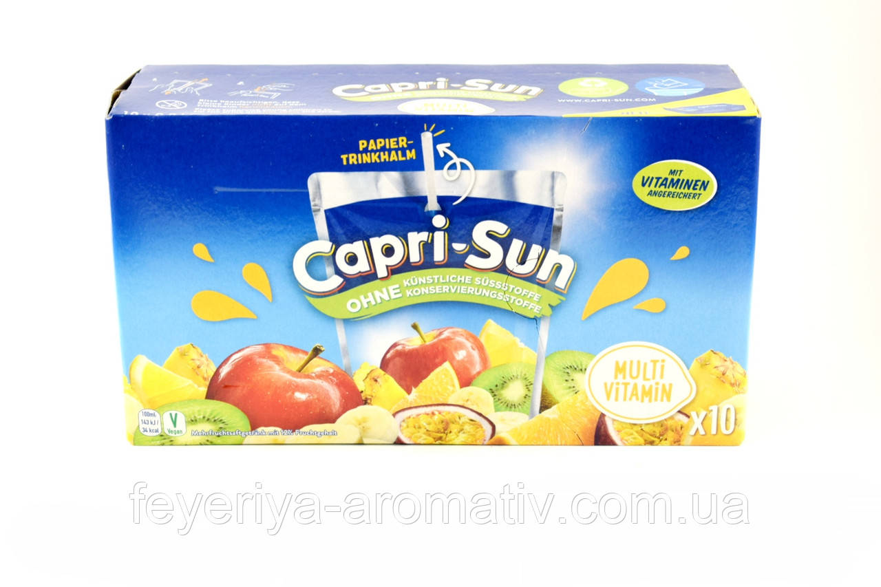 Сок мультифруктовый с трубочкой Capri-Sun Multi vitamin (коробка 10шт ...