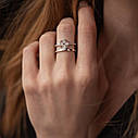 Кільце "Клевер" у білому золоті (фіаніти) 
к07442 Zipexpert ZIPEXPERT, фото 4