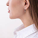 Сережки "Крістики" в білому золоті 05939 Zipexpert ZIPEXPERT, фото 4