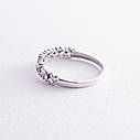 Кільце "Сердечка" в білому золоті (чорні 
Діаманти) к07053 Zipexpert ZIPEXPERT, фото 3