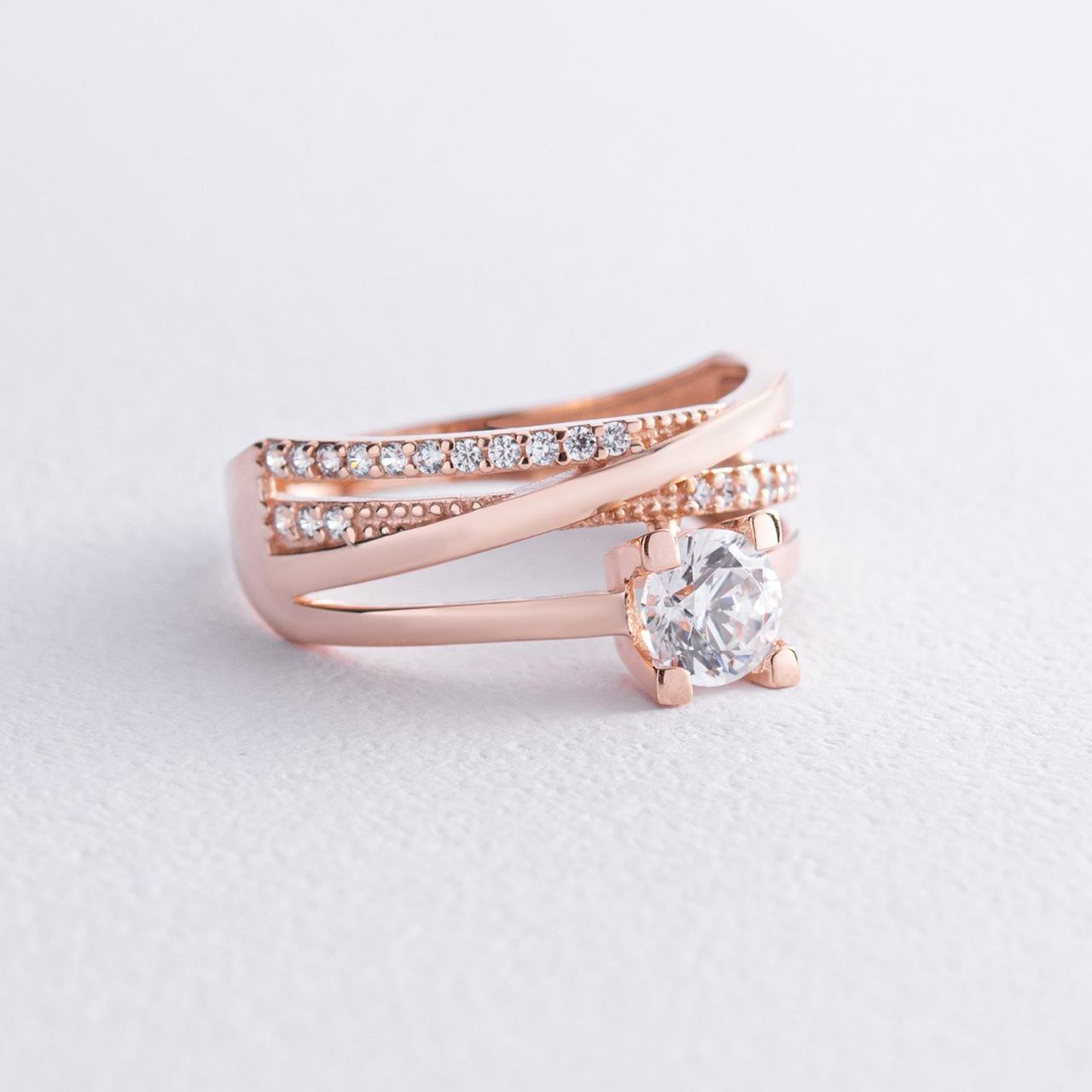 Золоте кільце з фіанітами к07021 Zipexpert ZIPEXPERT, фото 1