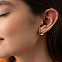 Сережки-пусети "Захист" у жовтому золоті 
с06937 Zipexpert ZIPEXPERT, фото 3