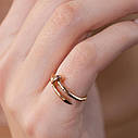 Кільце "Гвозд" у червоному золоті к06958 Zipexpert ZIPEXPERT, фото 2