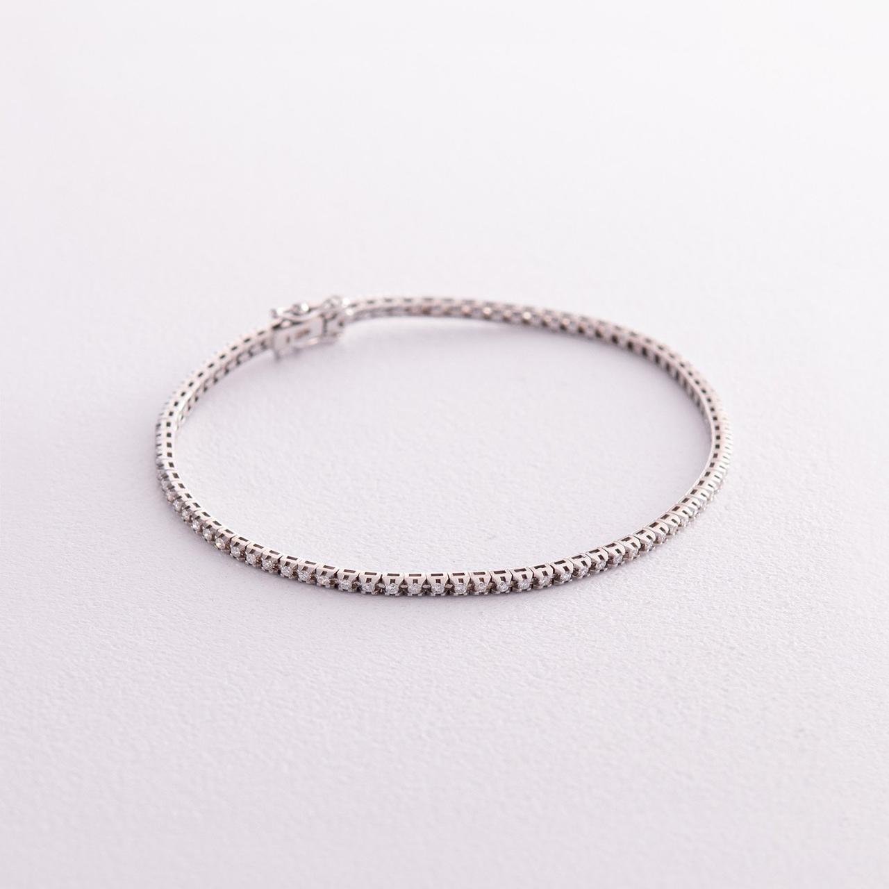 Браслет Теніс у білому золоті з білими 
діамантами 518741501 Zipexpert ZIPEXPERT, фото 1