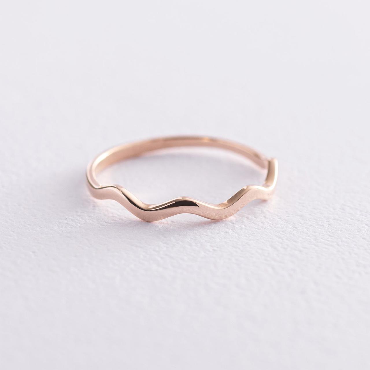 Кільце "Хвиля" в червоному золоті к06740 Zipexpert ZIPEXPERT, фото 1