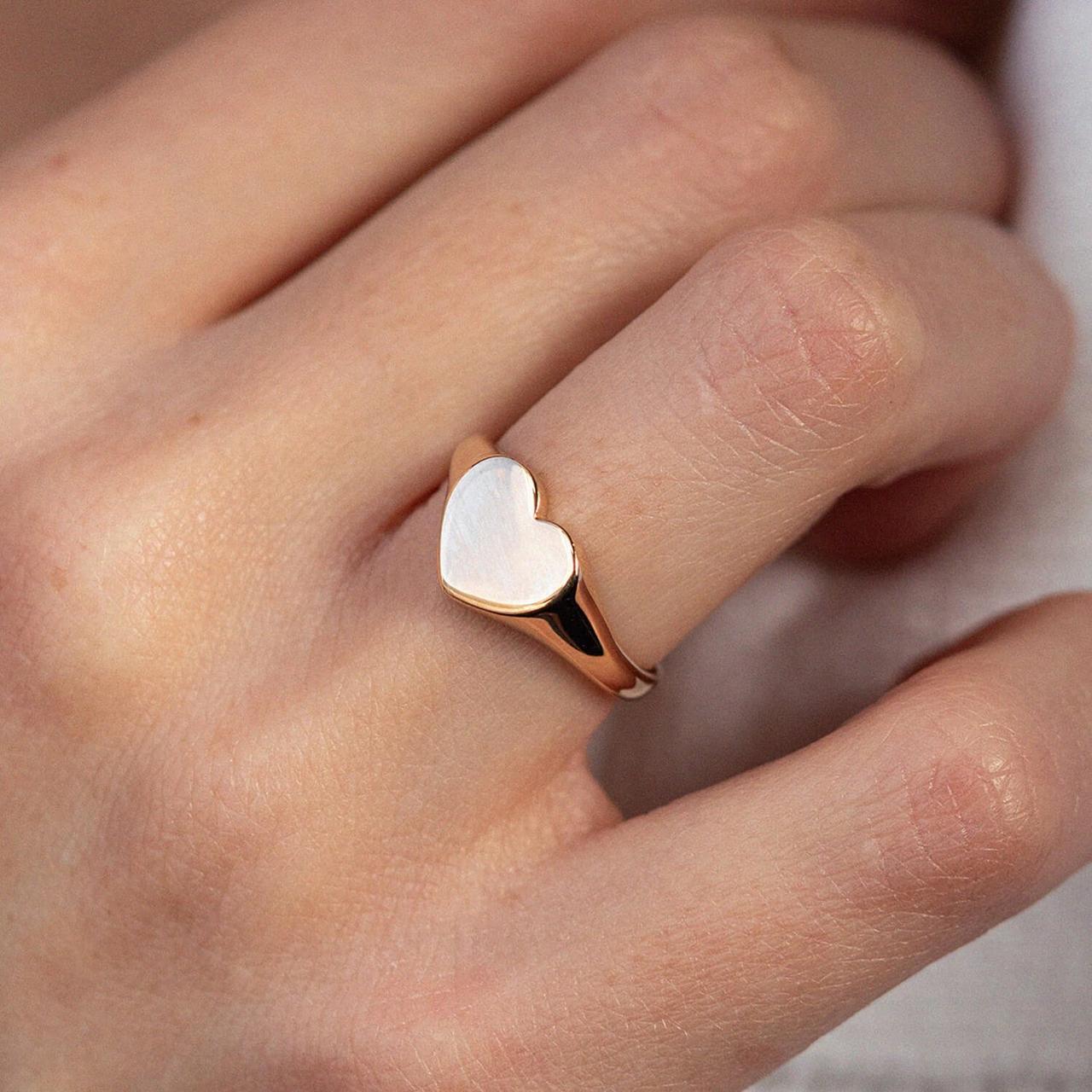 Кільце "Сердечко" в червоному золоті (можлива 
гравіювання) к07144 Zipexpert ZIPEXPERT, фото 1