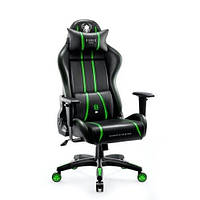 Кресло компьютерное игровое для геймера Diablo Chairs X-One 2.0 (L) Черный-зеленый