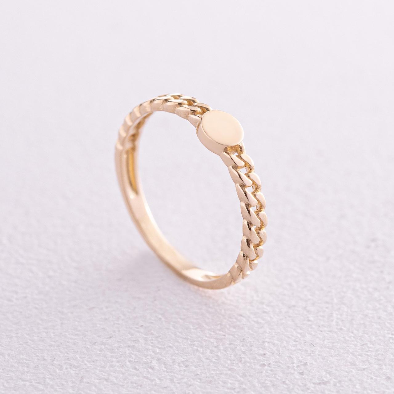 Кільце "Ціпочка" в жовтому золоті (можлива
гравіювання) к07131 Zipexpert ZIPEXPERT, фото 1