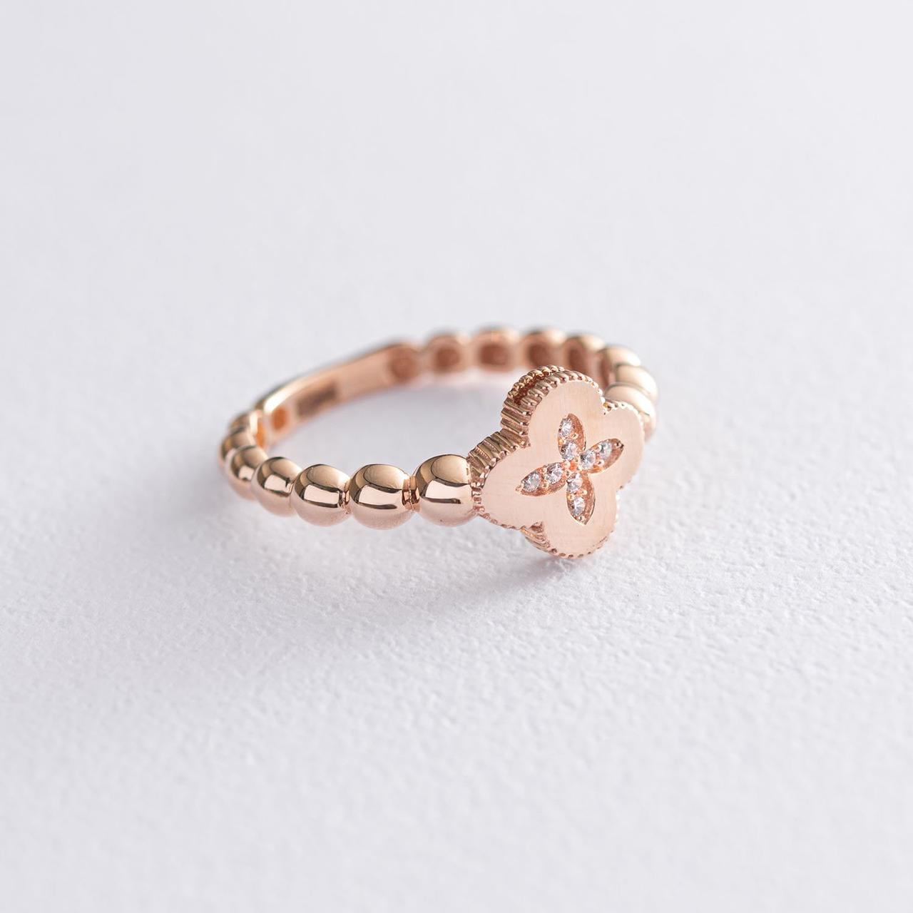 Кільце "Клевер" із фіанітами в червоному золоті
к06609 Zipexpert ZIPEXPERT, фото 1