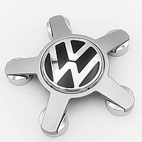 Колпачек (заглушка) на литые диски VW (Фольксваген) 135 мм ЗВЕЗДА Серый (4F0601165)