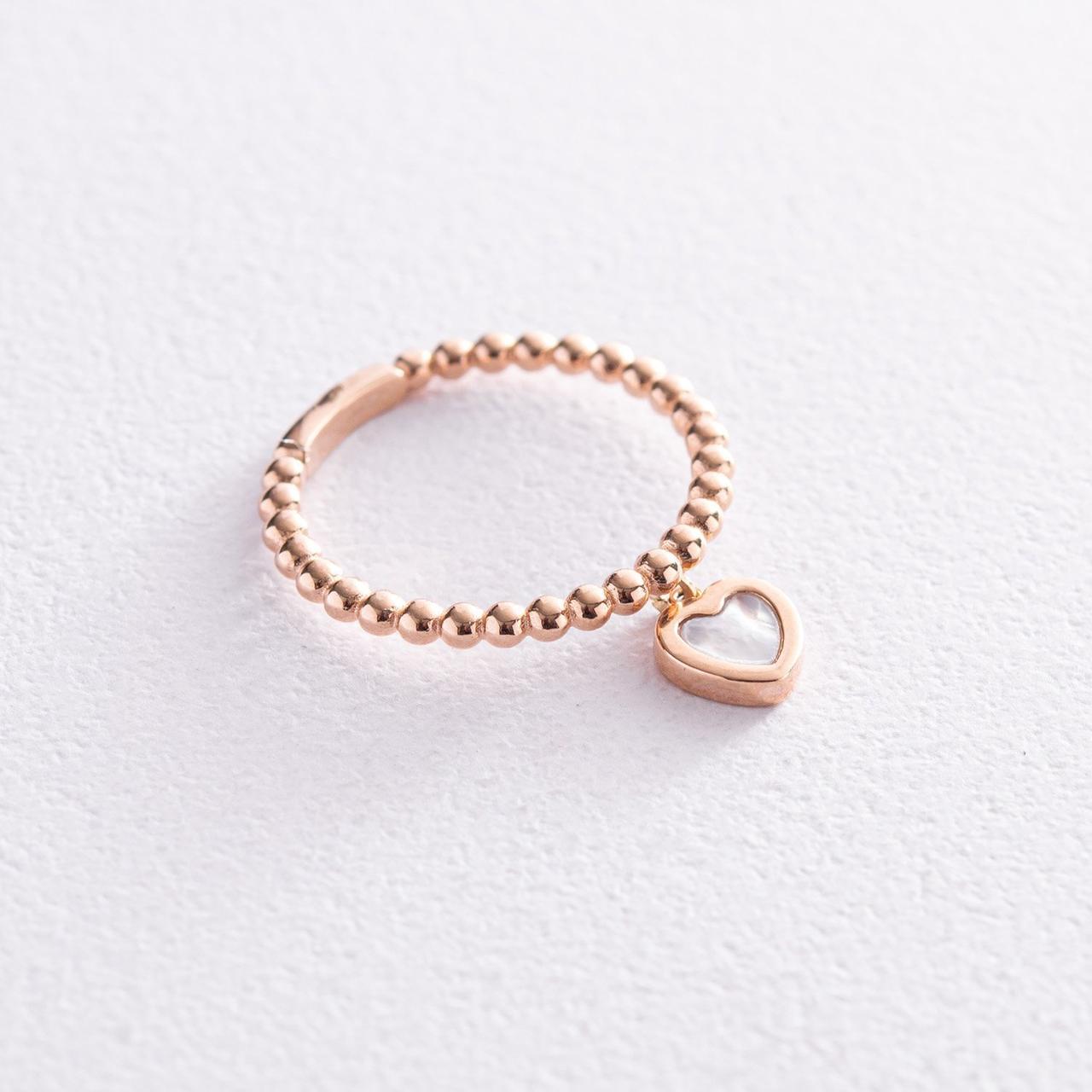 Кулькове золоте кільце "Сердечко" з перламутром
к07203 Zipexpert ZIPEXPERT, фото 1