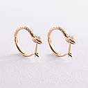Сережки "Змії" в жовтому золоті 08030 Zipexpert ZIPEXPERT, фото 4
