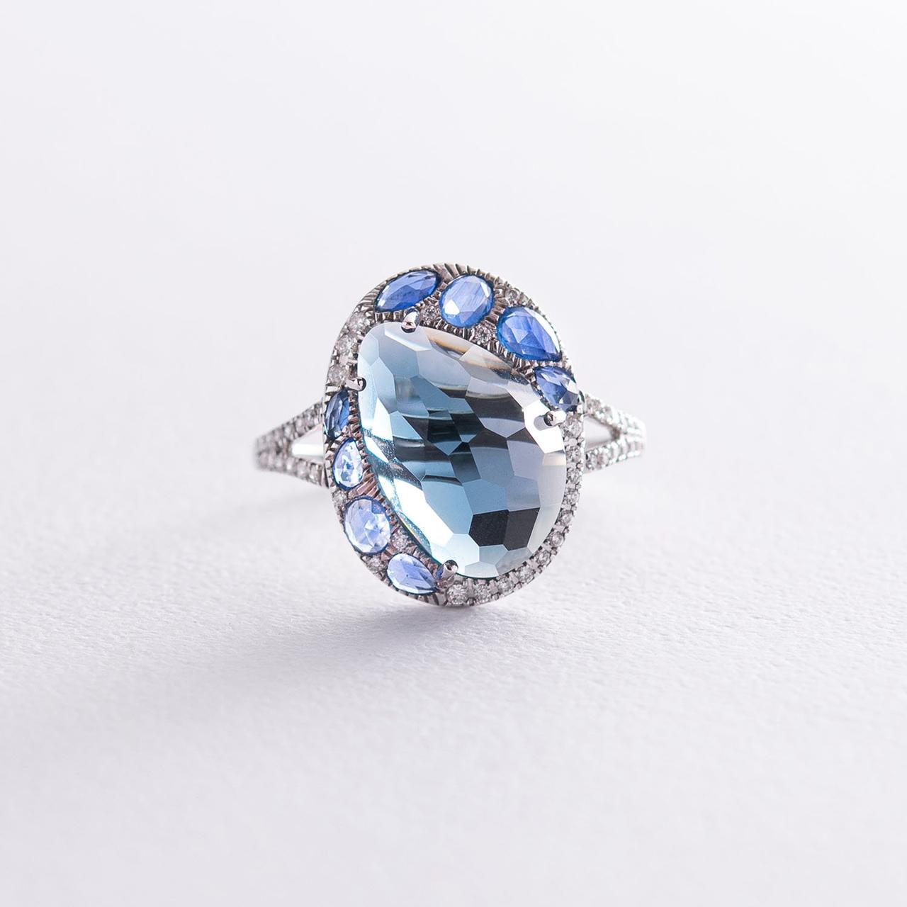 Золоте кільце (топаз, сапфіри, діаманти)
R13382aj Zipexpert ZIPEXPERT, фото 1