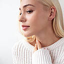 Сережки-пусети "Love" у жовтому золоті 07577 Zipexpert ZIPEXPERT, фото 3